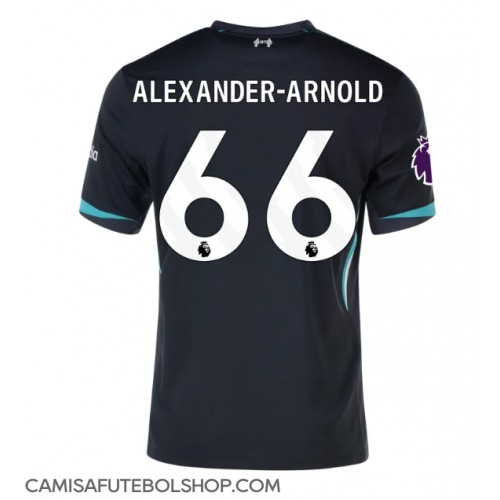 Camisa de time de futebol Liverpool Alexander-Arnold #66 Replicas 2º Equipamento 2024-25 Manga Curta